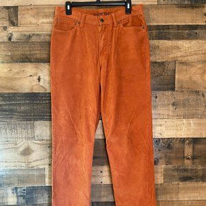 Lands' End Corduroy 5 Pocket Traditional Pants Women's Orange Size 31
